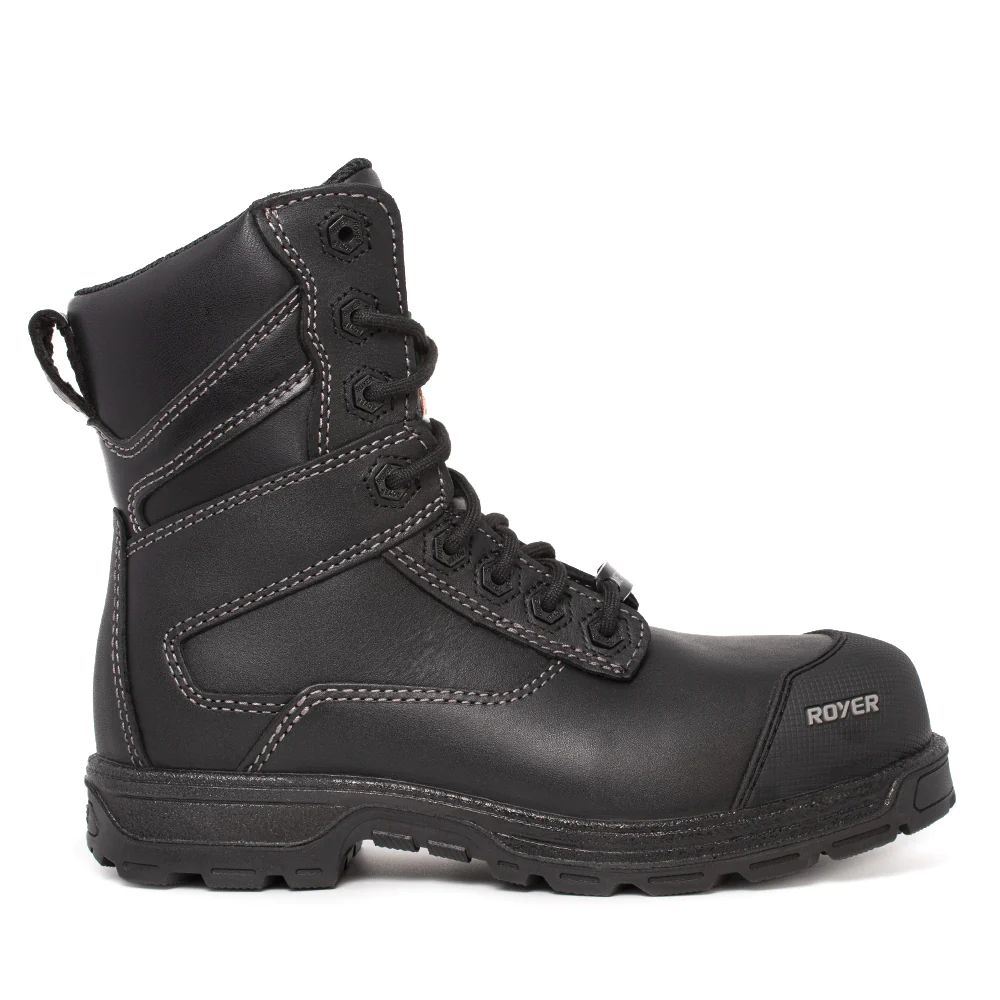 MEN'S AGILITY ALL LEATHER-BLACK | ROYER BOOTS